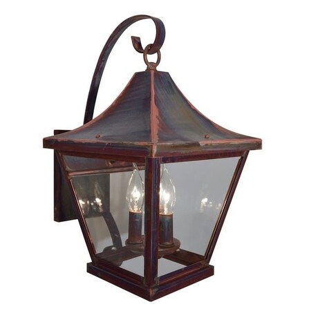 Arroyo Craftsman 10" Nantes Wall Mount, Pewter, Rain Mist Glass NAB-10RM-P